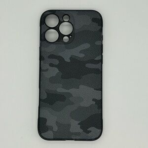 iPhone 16 Pro Max Camouflage Phone Case - Black and Gray